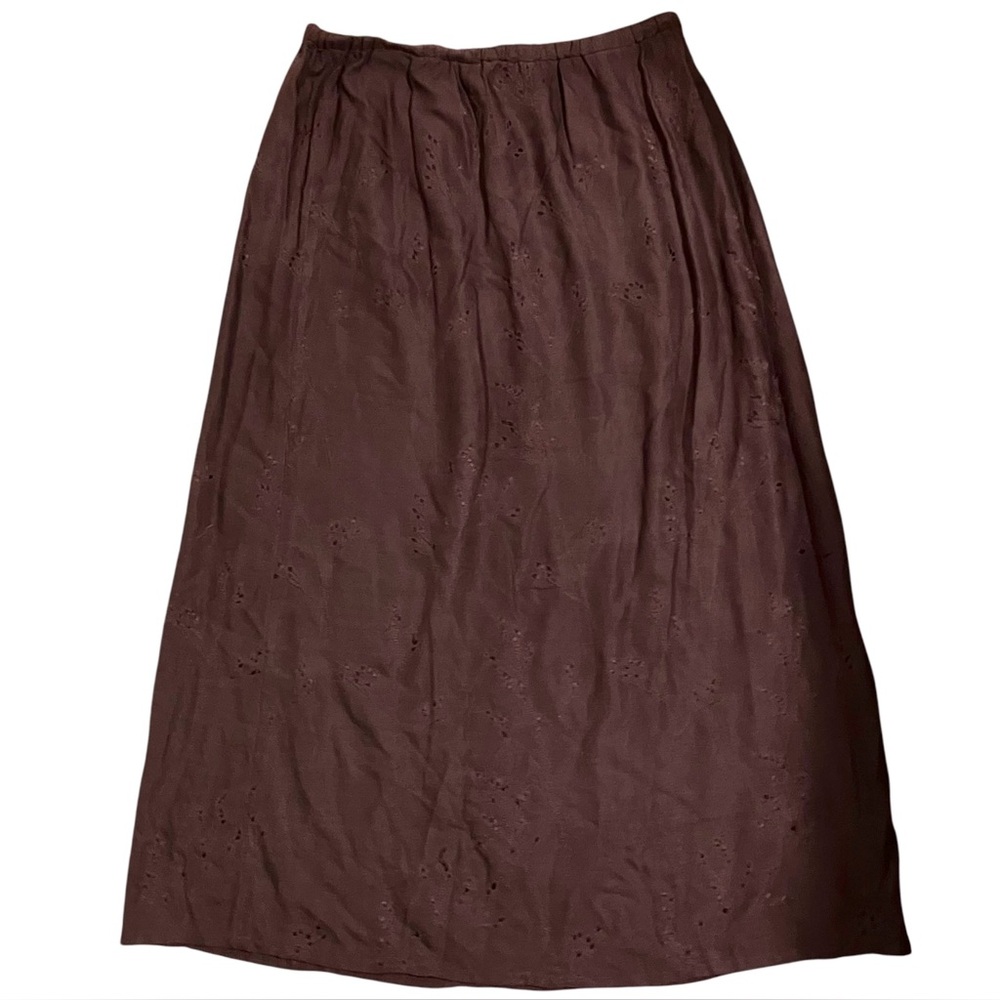 Vintage Orvis Burgundy Silk and Wool Skirt